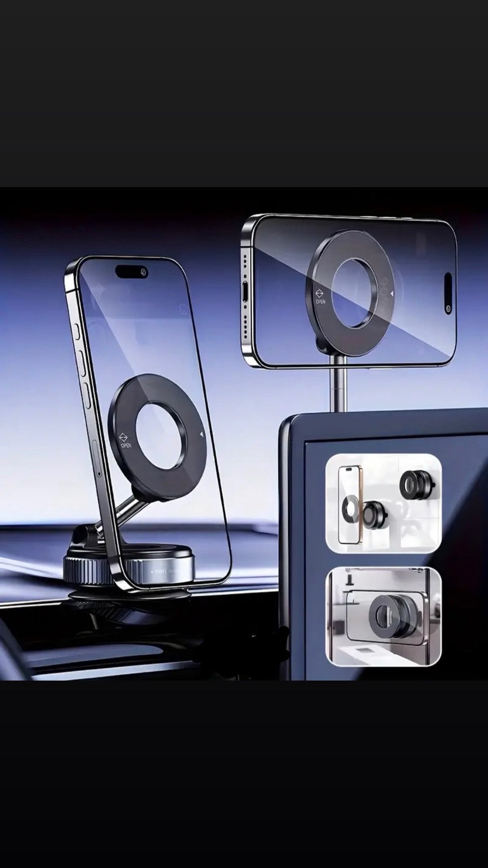 折りたたみ式 マグネットリングライト｜スマホ対応・角度調整可能